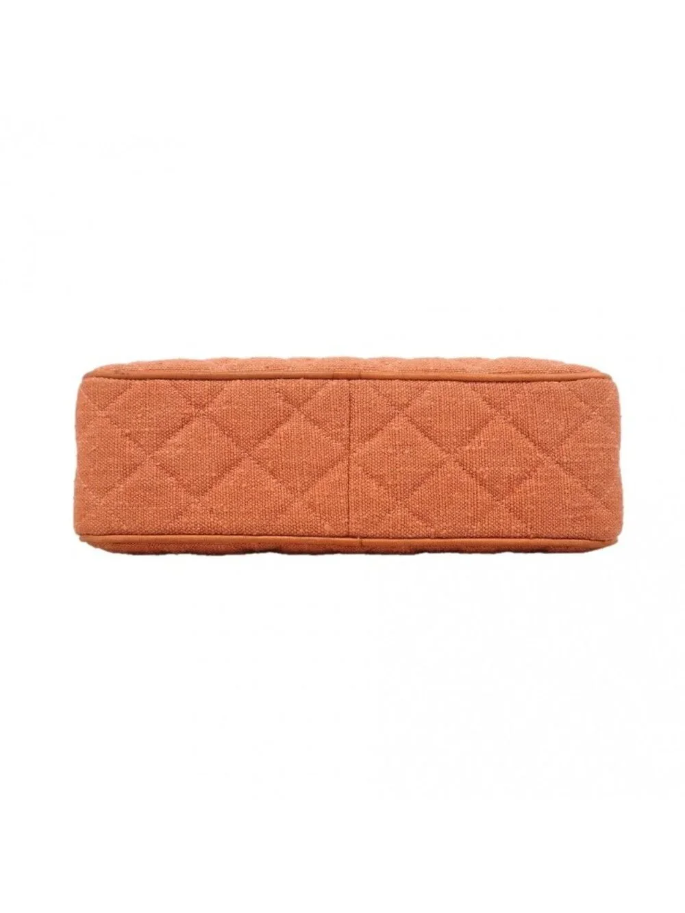 Chanel Shoulder Bag Quilted Canvas Salmon Pink Gold